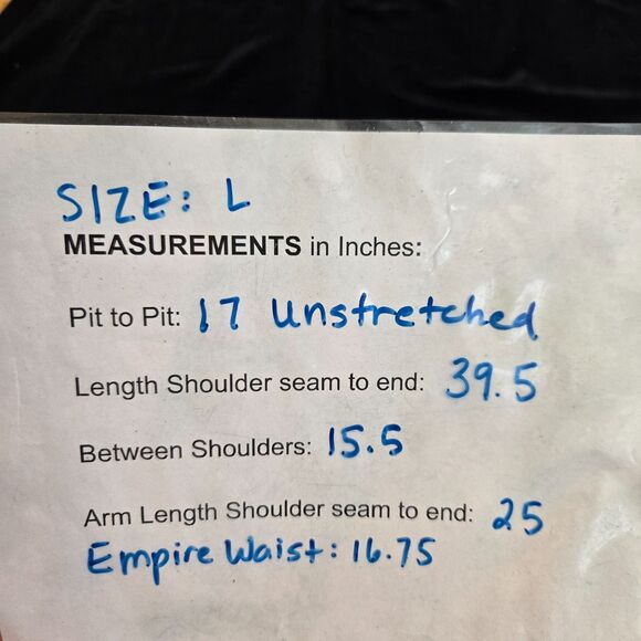 Vtg Max Studio Black Stretch Velvet Babydoll Whimsigoth Dress Size L Bell Sleeve - Picture 4 of 15